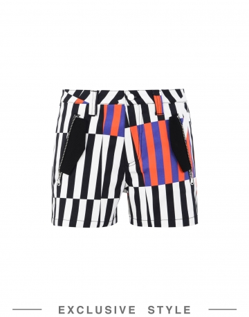 ARTHUR ARBESSER x YOOX Damen Shorts Farbe Schwarz Größe 2