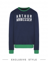 ARTHUR ARBESSER x YOOX Herren Sweatshirt Farbe Dunkelblau Größe 4