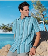 Blaues Hemd aus Baumwollemen KARRIERT - Größe M - Atlas For Men