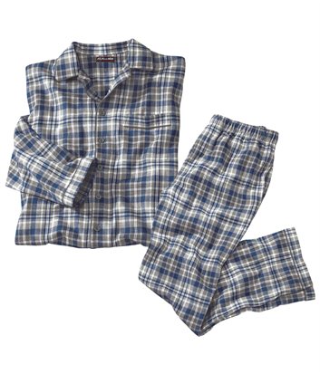 Flanell-Pyjamamen KARRIERT - Größe M - Atlas For Men