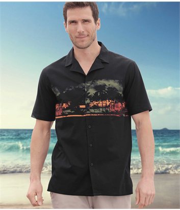 Hemd Malibu Surfingmen SCHWARZ - Größe M - Atlas For Men