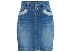 MORE&MORE Jeansrock, blau