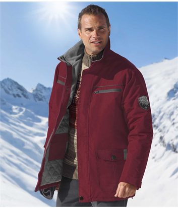 Strapazierfähiger Parka aus Microtechmen BORDEAUX - Größe M - Atlas For Men