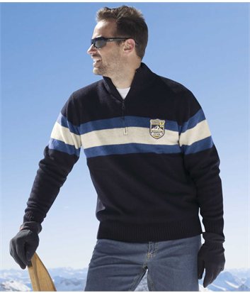 Strickpullover Snowbirdmen BLAU - Größe M - Atlas For Men